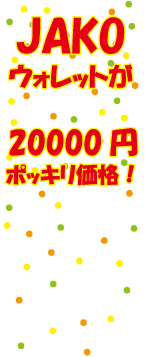 JAKOウォレット20000円ポッキリ価格！
